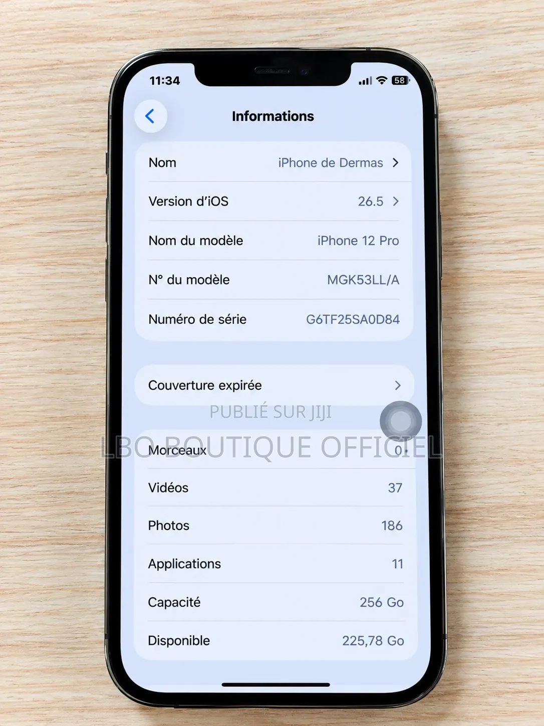 Apple iPhone 12 Pro 256 GB Noir