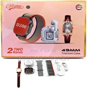 Ensemble De 2 Bracelets en Titane : Montre Et Bracelet