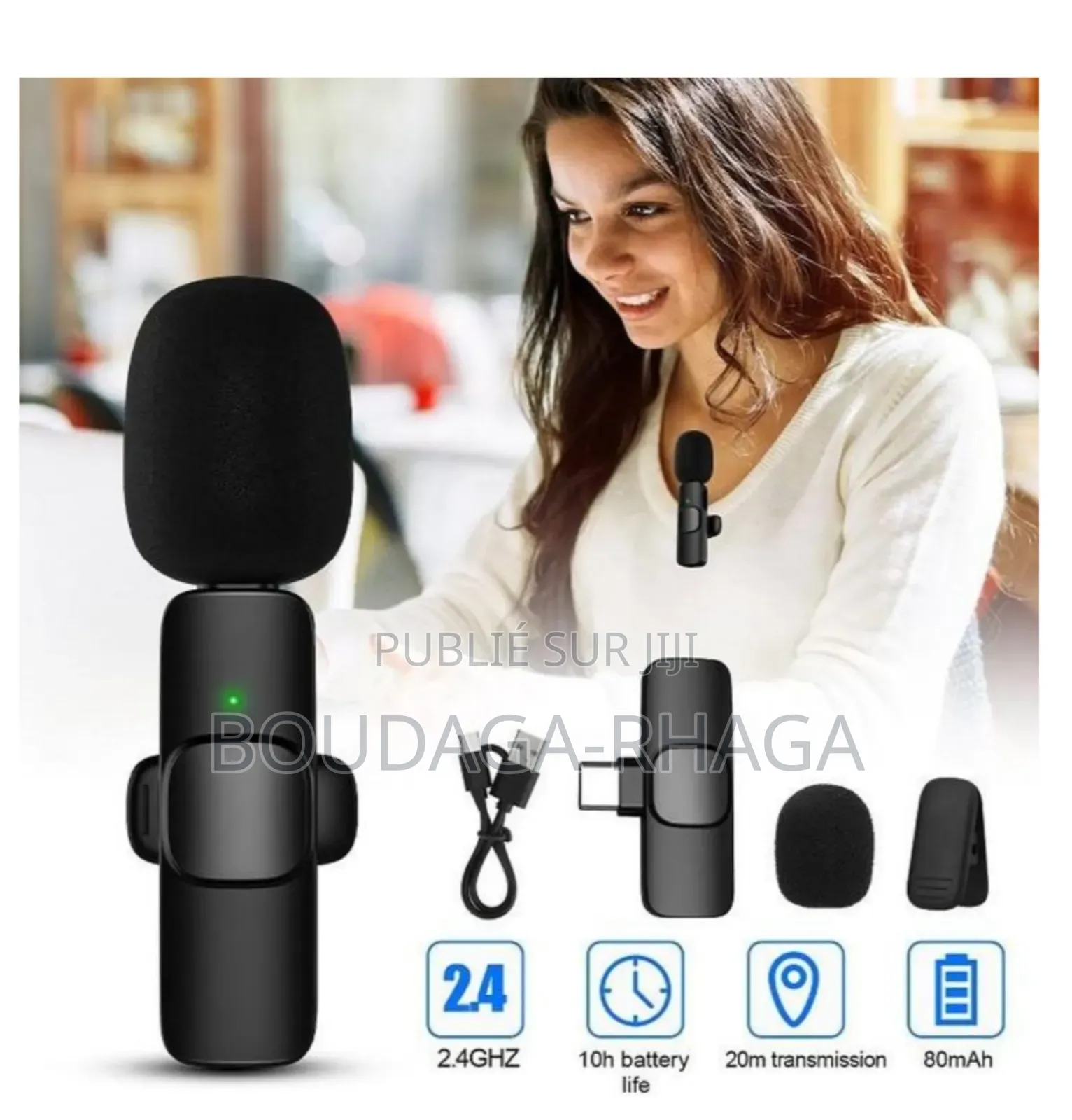 Microphone Sans Fil Pour iPhone Et Android Fonctionnalité