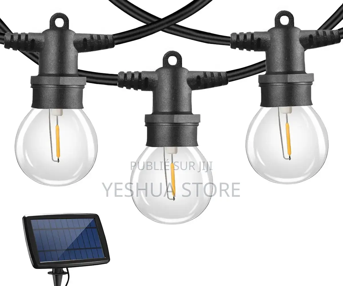 Guirlande Lumineuse Solaire 9,24 M Avec 12 Ampoules