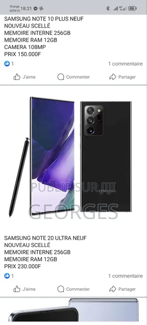 New Samsung Galaxy Note 20 Ultra 256 GB Black