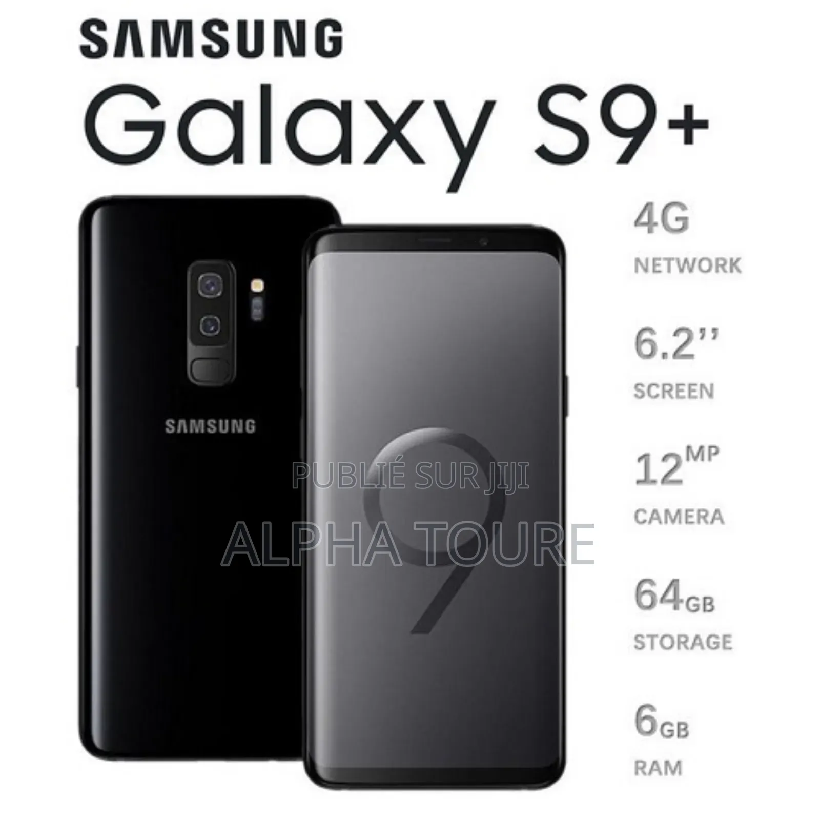 New Samsung Galaxy S9 Plus 128 GB Noir