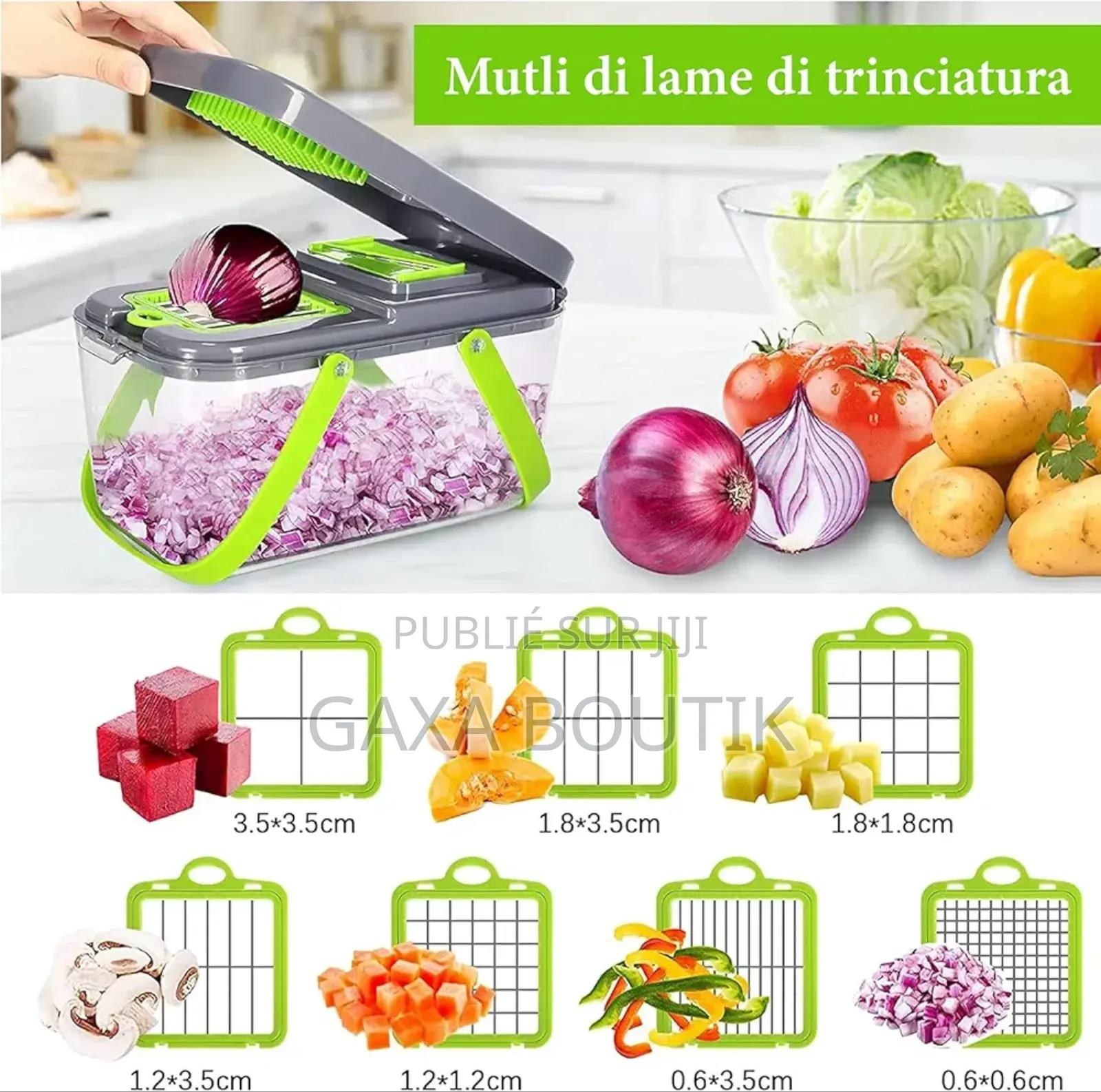 Coupe-Légumes 22 en 1 Avec Récipient Hachoir À Légumes