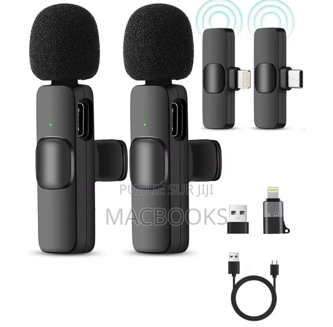 Microphone Lavalier Sans Fil Smartphone Micro USB PC iPhone,
