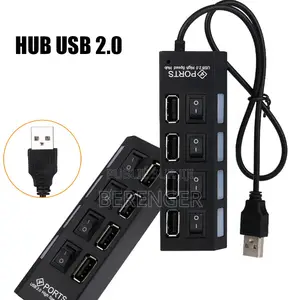 Photo - HUB USB 2.0 4 Ports Avec Interrupteur Marche/Arrêt