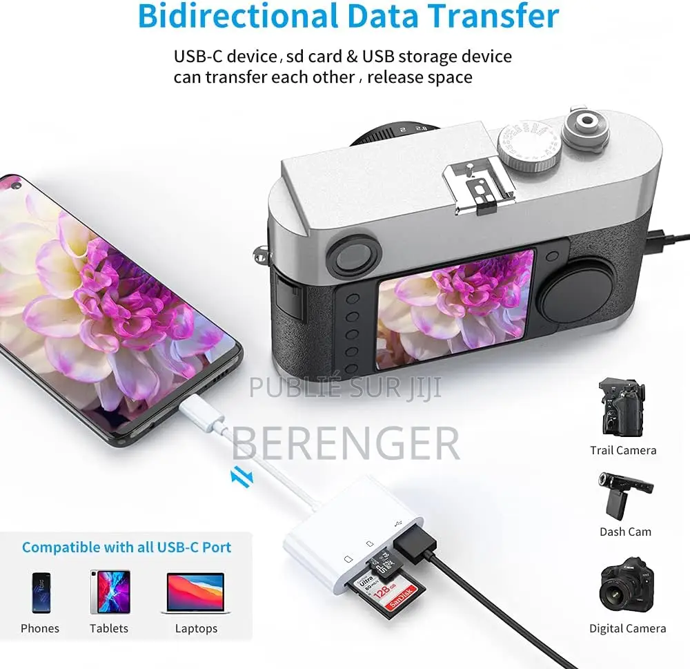 Adaptateur Lecteur De Carte Sd Usb 3.0 Type C Micro Sd Tf