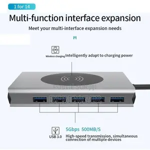 Type-C Vers HDTV 14 en 1ype C HDTV 14x1 Chargeur Sans Fil