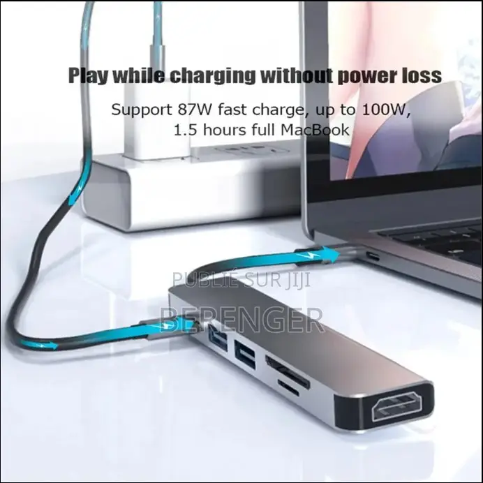 Adaptateur Multfonction Type C 6 en 1HDTV