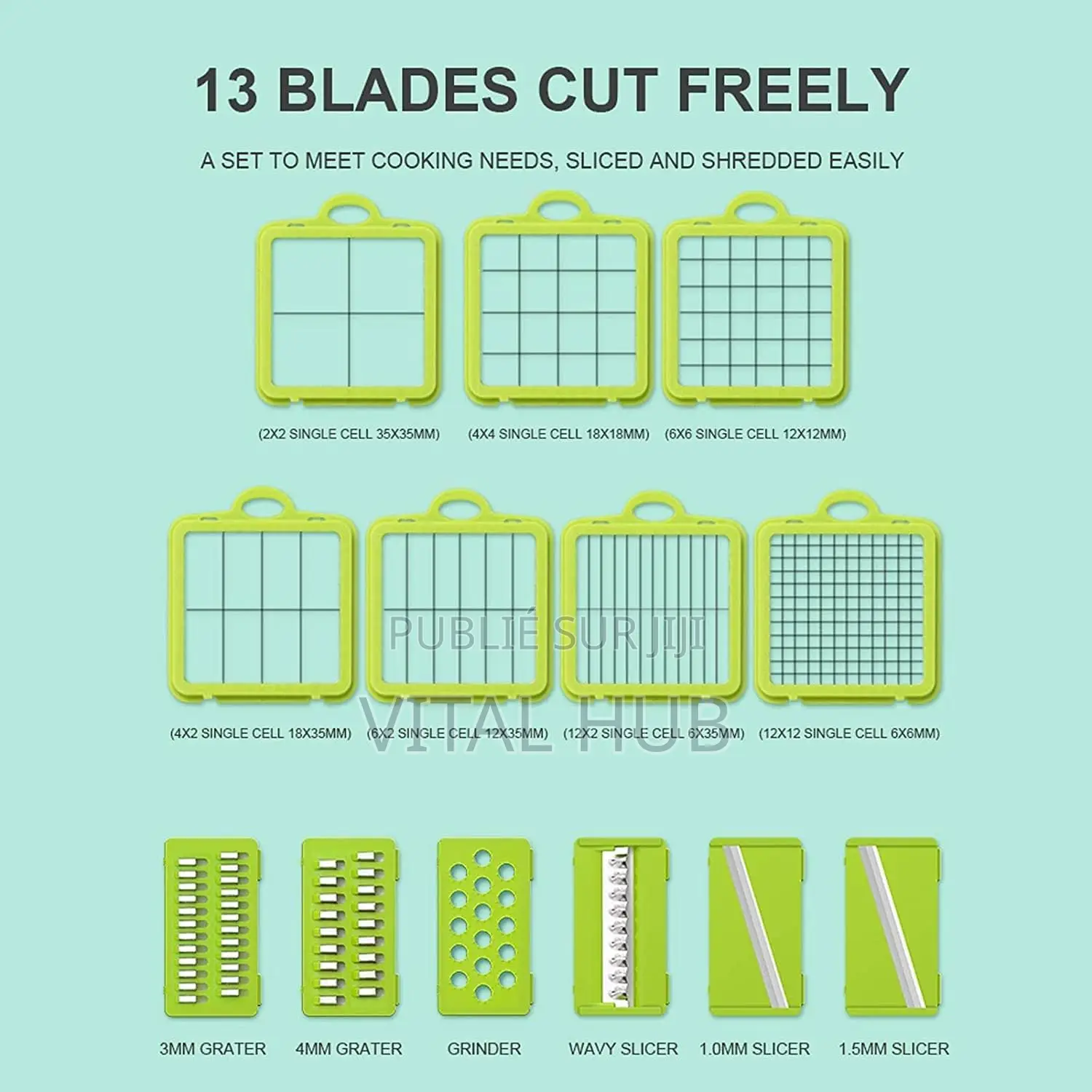 Hachoir À Fruits Et Légumes 22 Pièces