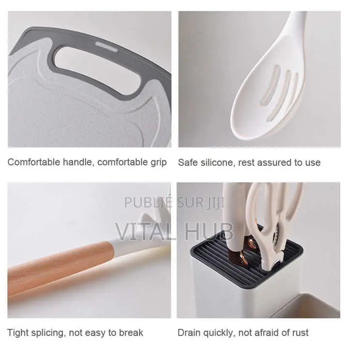 Ensemble d'Ustensiles De Cuisine en Silicone