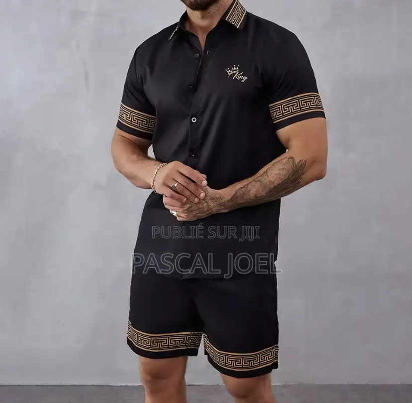 Ensemble Chemise À Manches Courtes Et Short Athlétique