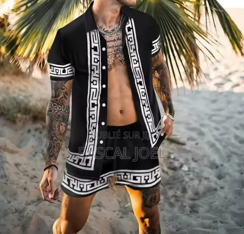 Ensemble Chemise À Manches Courtes Et Short Athlétique