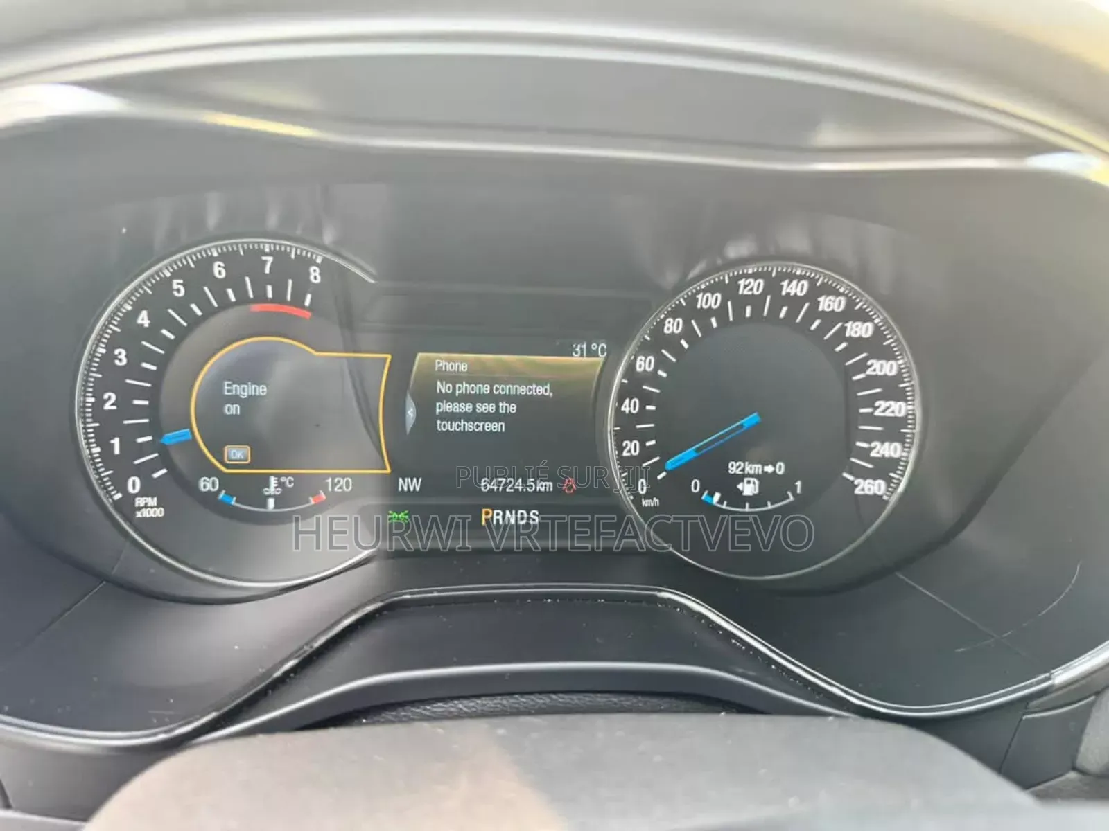 Ford Fusion S FWD 2017 Marron