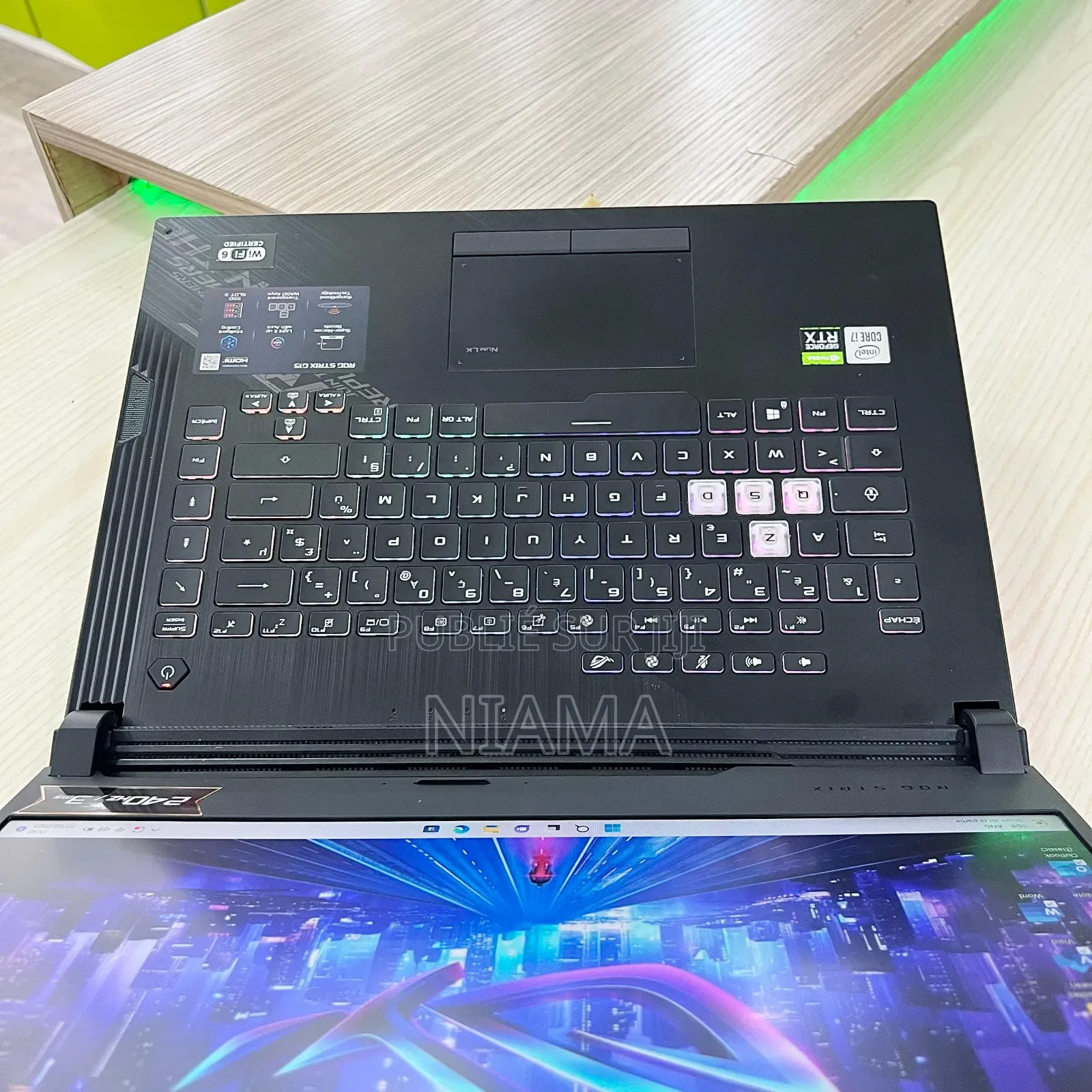 New Ordinateur Portable Asus ROG Strix GL503 32GB Intel Core I7 SSD 1T