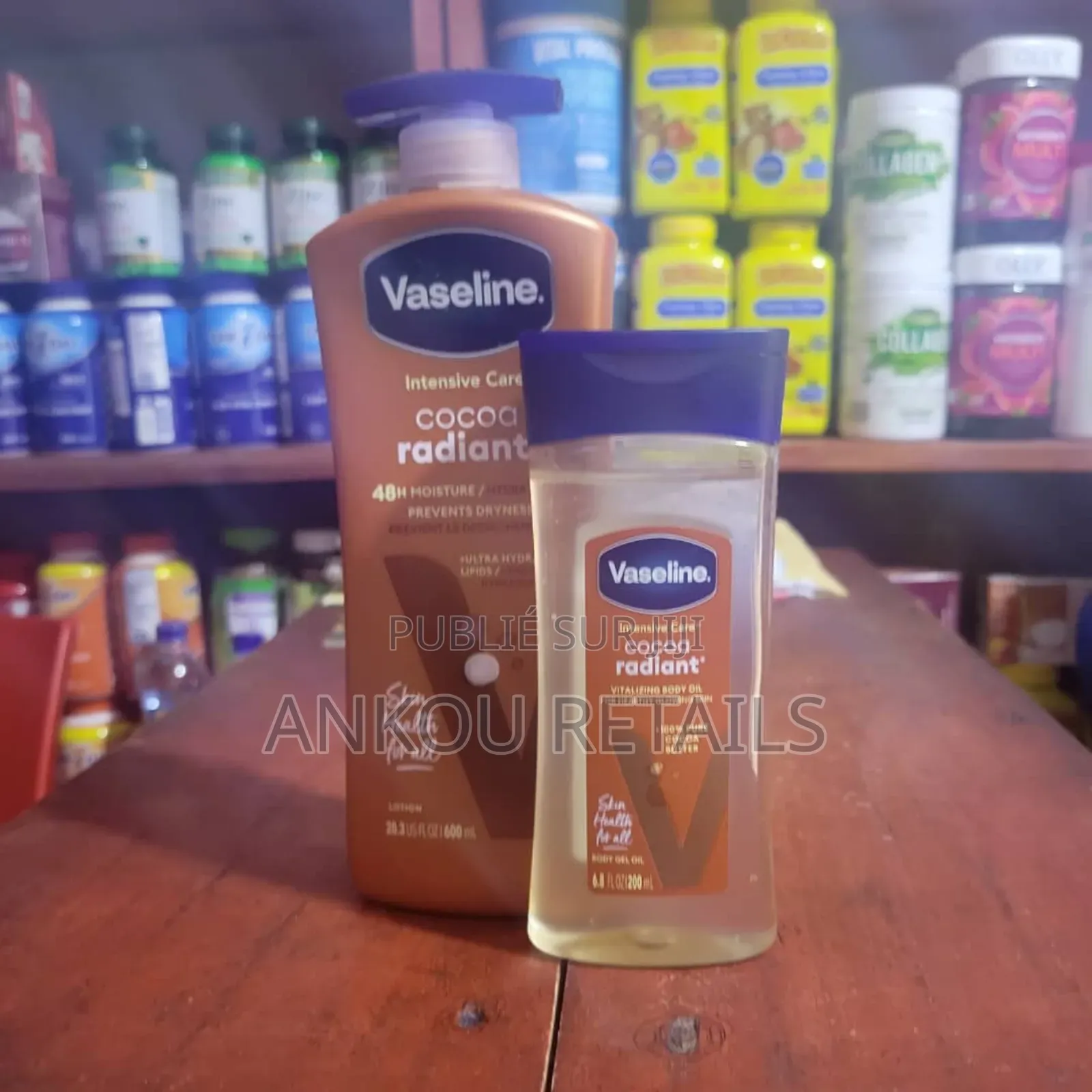 Vaseline Cocoa Radiant Huile 200ML + Lait Corps 600ML