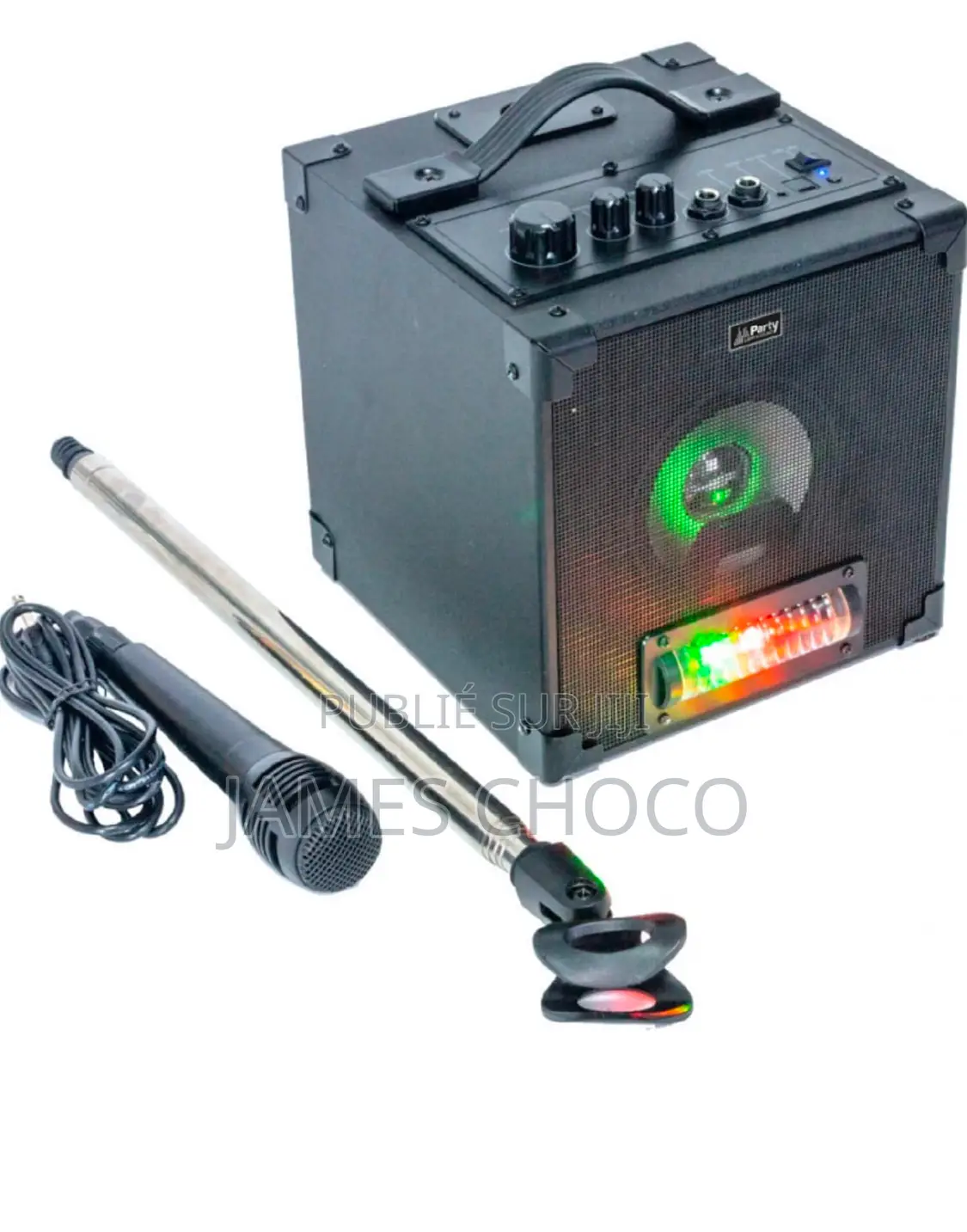 Pack Karaoké Bluetooth Avec Jeux De Lumière, Micro