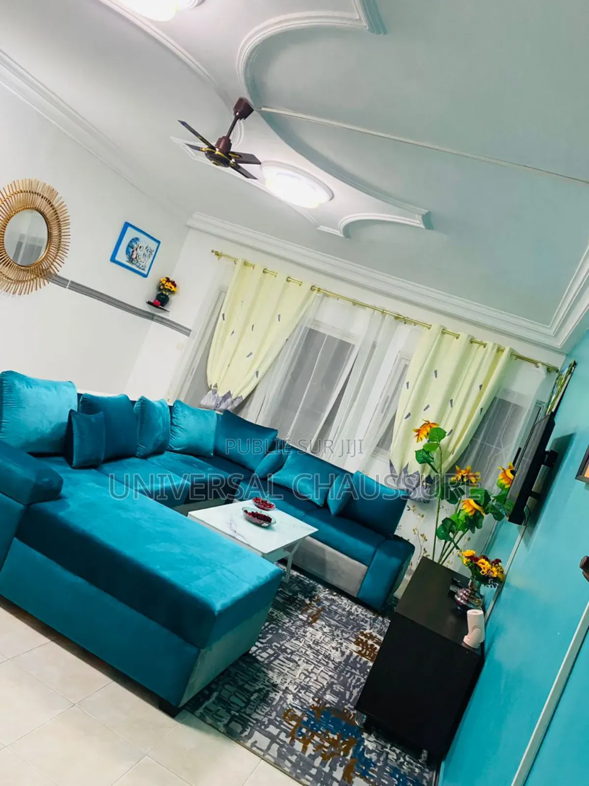 Furnished 2chbre Chambre et salon dans Résidence Ds3, Cocody à Louer