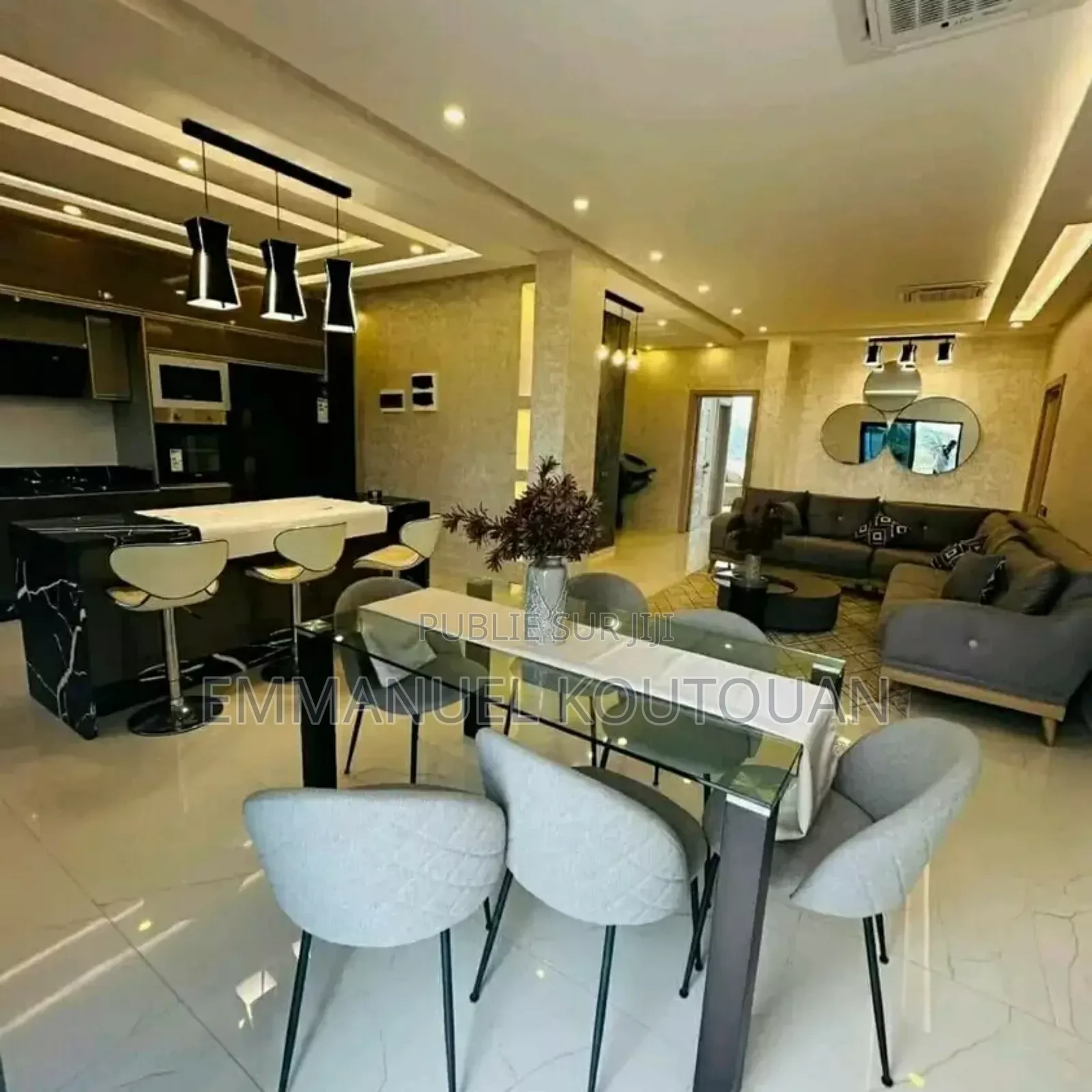 Furnished 3chbre Appartement dans Alloue Kingston, Bingerville