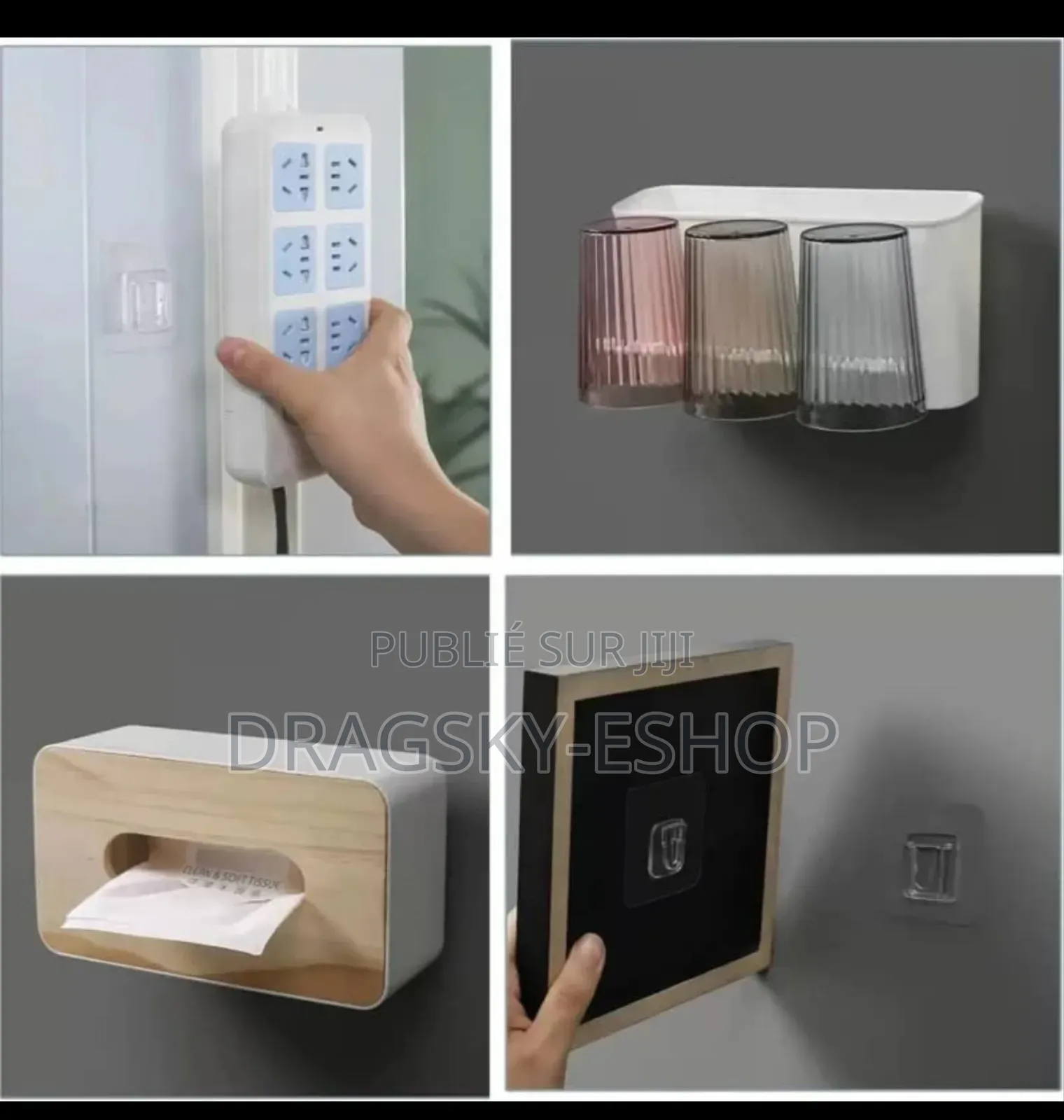 *Crochets Muraux Auto-Adhésifs en Plastique*