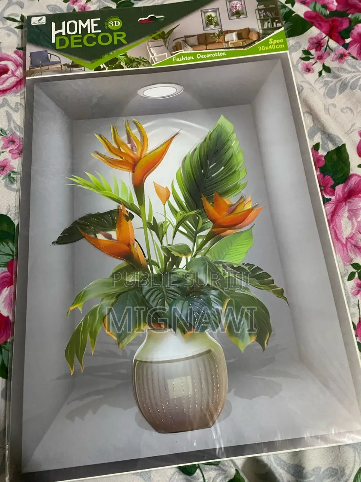 Autocollant Fleur Mural 3d
