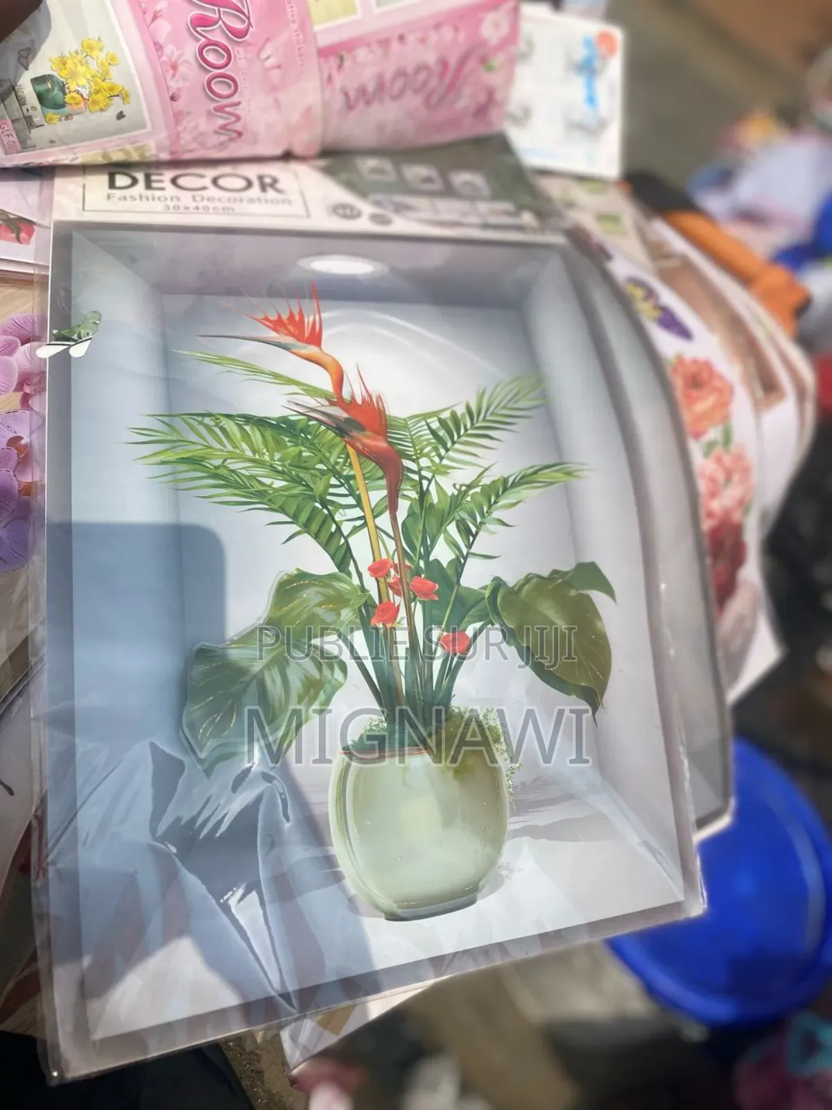 Autocollant Fleur Mural 3d