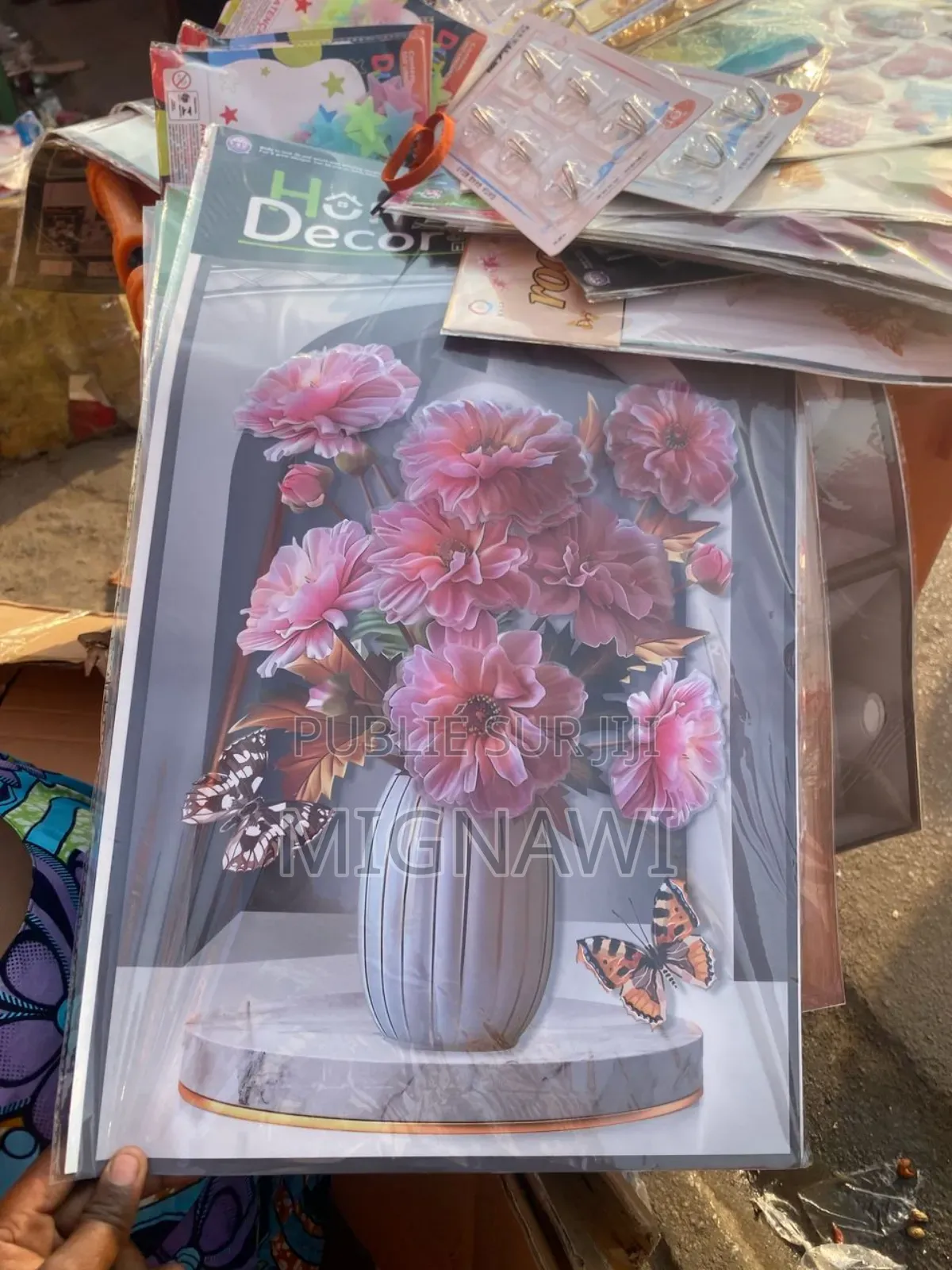 Autocollant Fleur Mural 3d