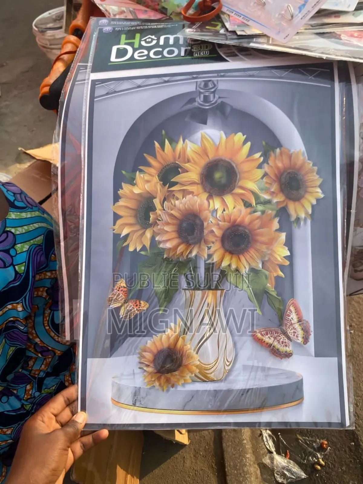 Autocollant Fleur Mural 3d