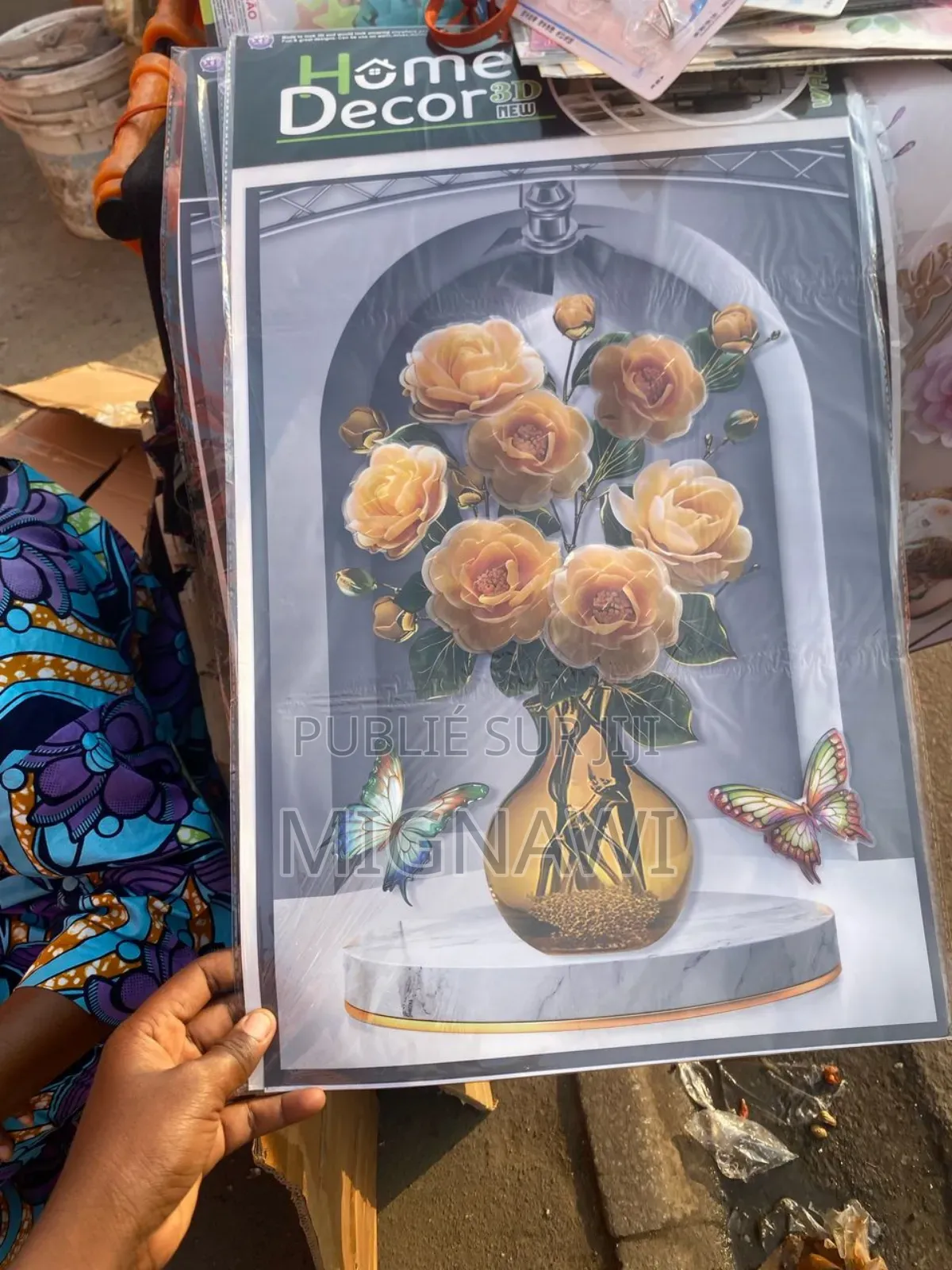 Autocollant Fleur Mural 3d