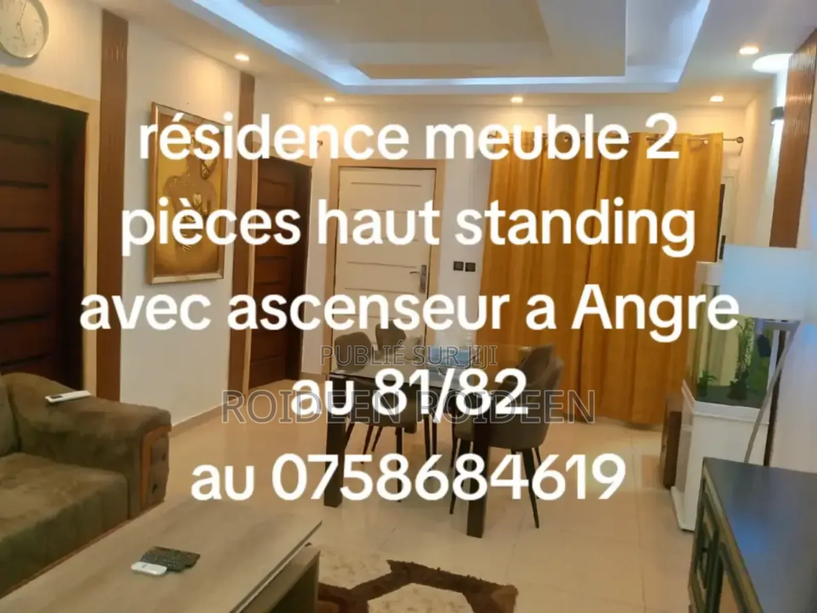 Furnished 2chbre Chambre et salon dans Kenny Kgs, Cocody à Louer
