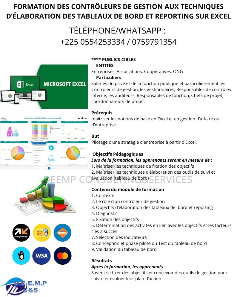 Formation Contrôleur Aux Techniques Elaboration Tableau Bord