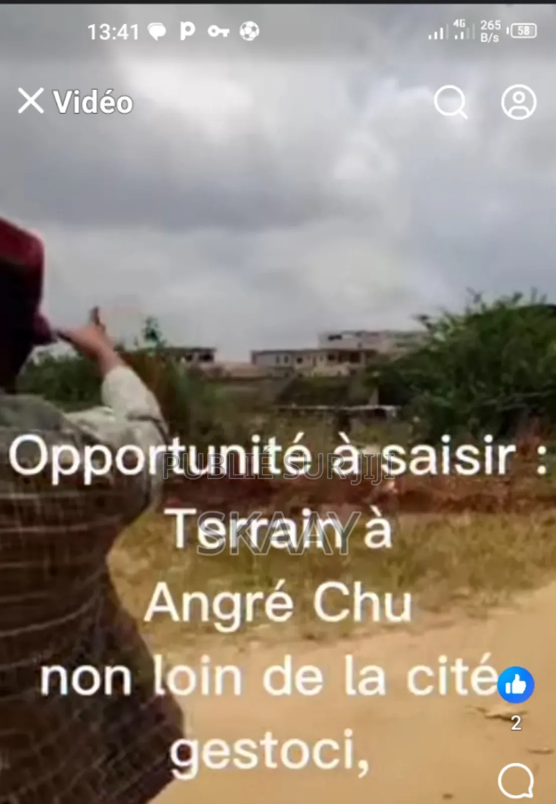 Vente Terrain Très Bien Situé À Angré Chu