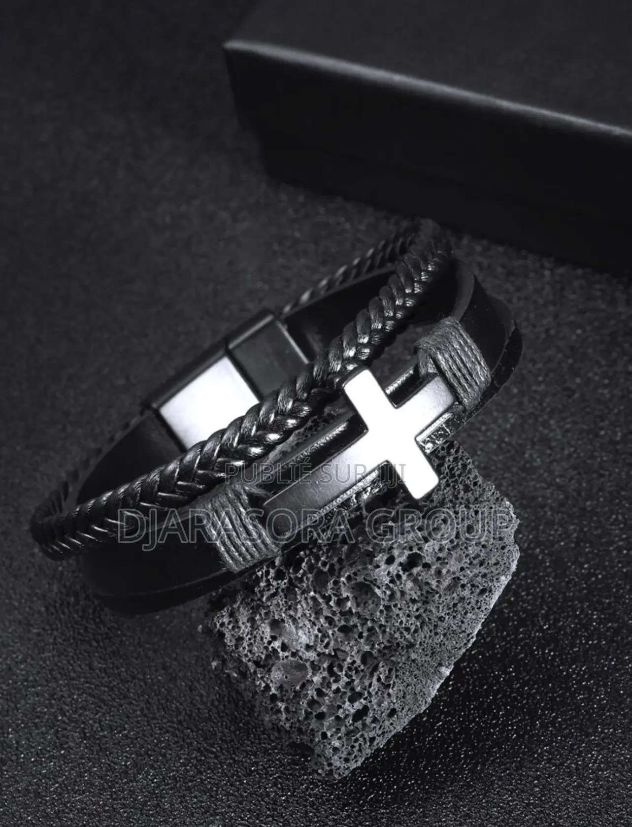 Bracelet Cuir en Croix