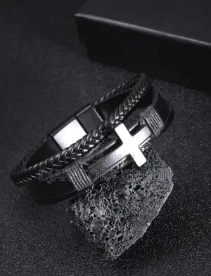 Bracelet Cuir en Croix