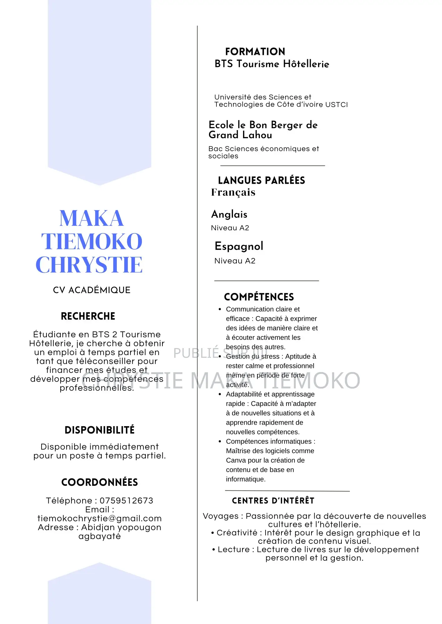 Part-Time Weekend CV