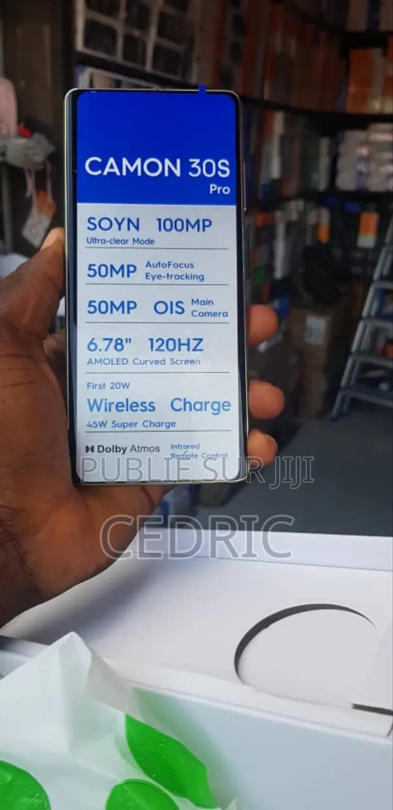 New Tecno Camon 30S 256 GB Noir