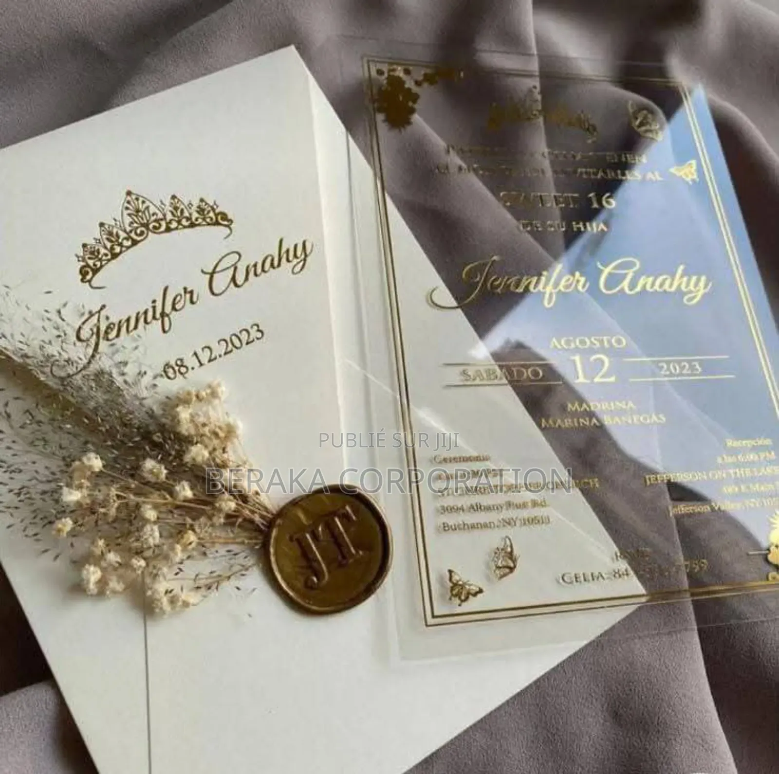 Artes d'Invitation Mariage - Anniversaire - Baptême - Dote