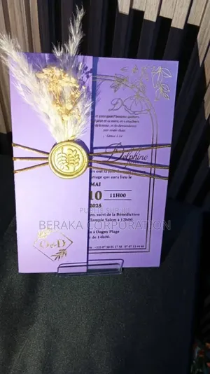 Artes d'Invitation Mariage - Anniversaire - Baptême - Dote