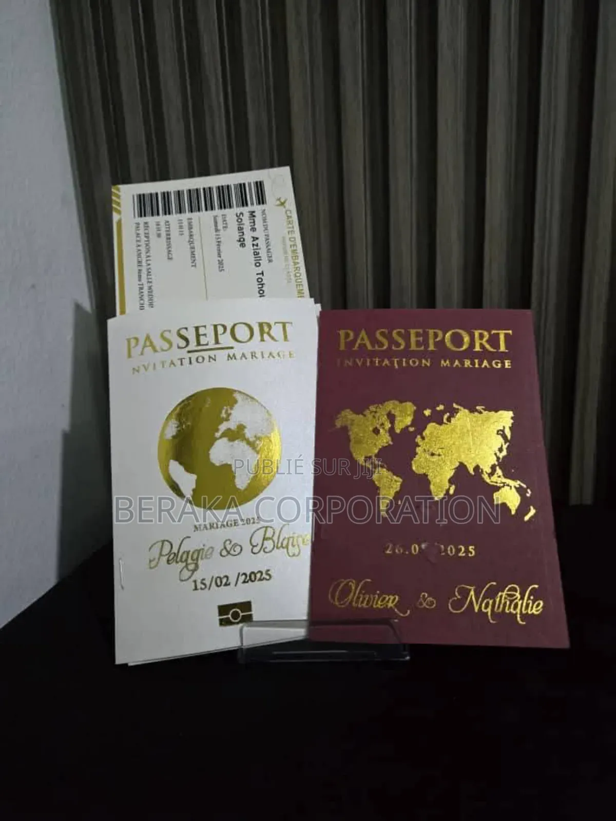 Artes d'Invitation Mariage - Anniversaire - Baptême - Dote