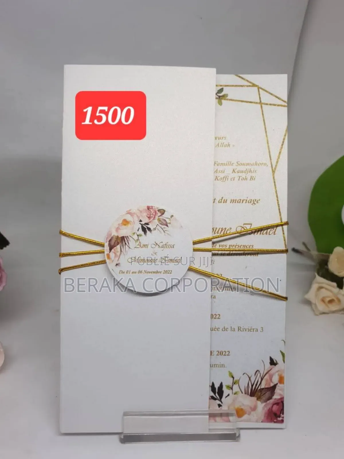 Artes d'Invitation Mariage - Anniversaire - Baptême - Dote