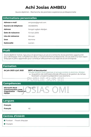 Photo - Demande d'Emploi
