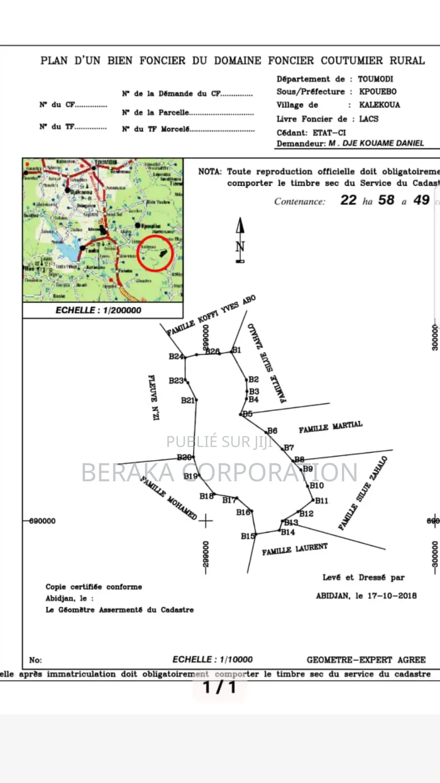 Parcelles Agricoles De 22 Hectares en Vente
