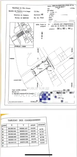 Terain a Vendre a Marcory Bietry en Bord