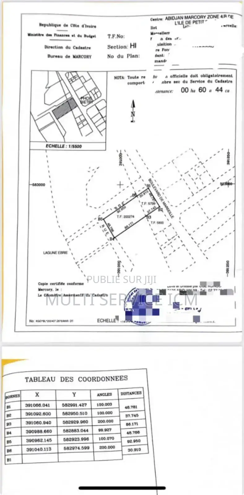 Terain a Vendre a Marcory Bietry en Bord