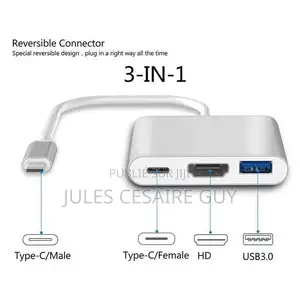 Adaptateur Usb Type-C 3 en 1 to HDTV