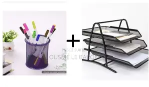 Photo - Porte-Stylo Et Étagère À Dossier 3 Étagères