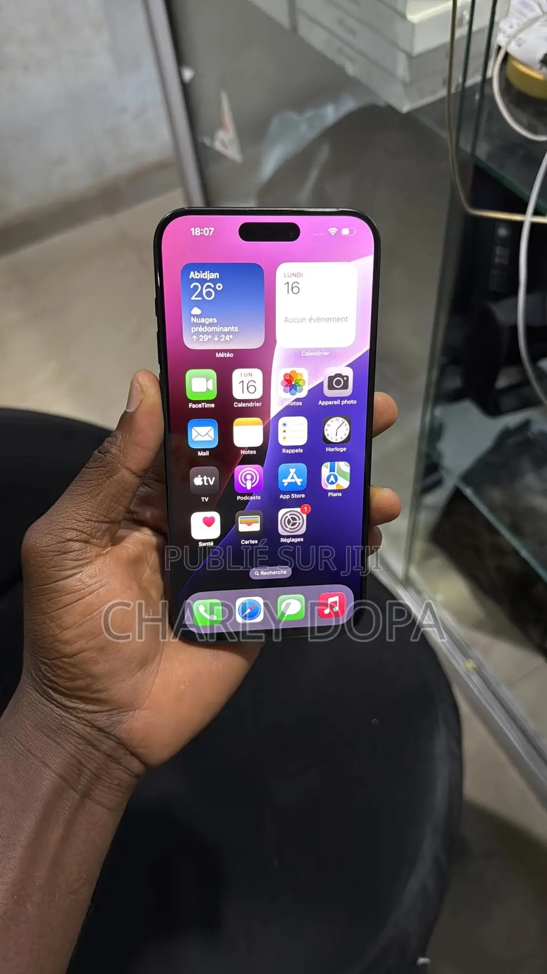 Pomme iPhone 15 Pro Max 256 GB Noir