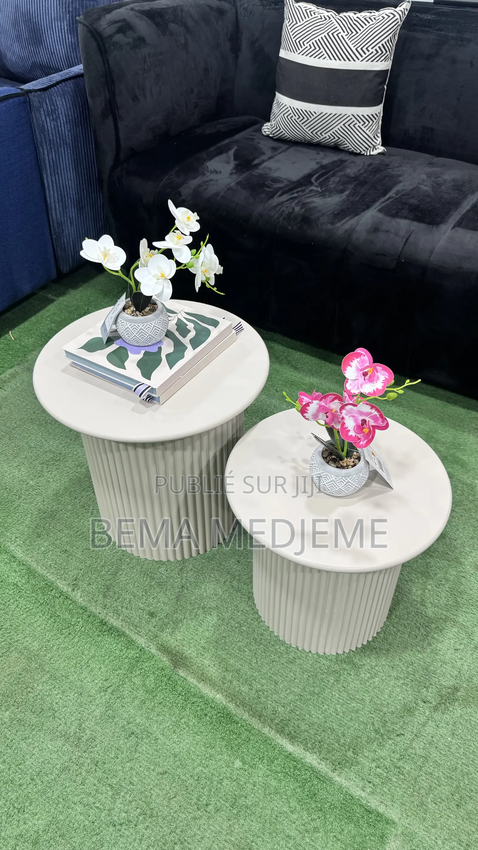 2 Tables Gigognes "Eino" Beige,