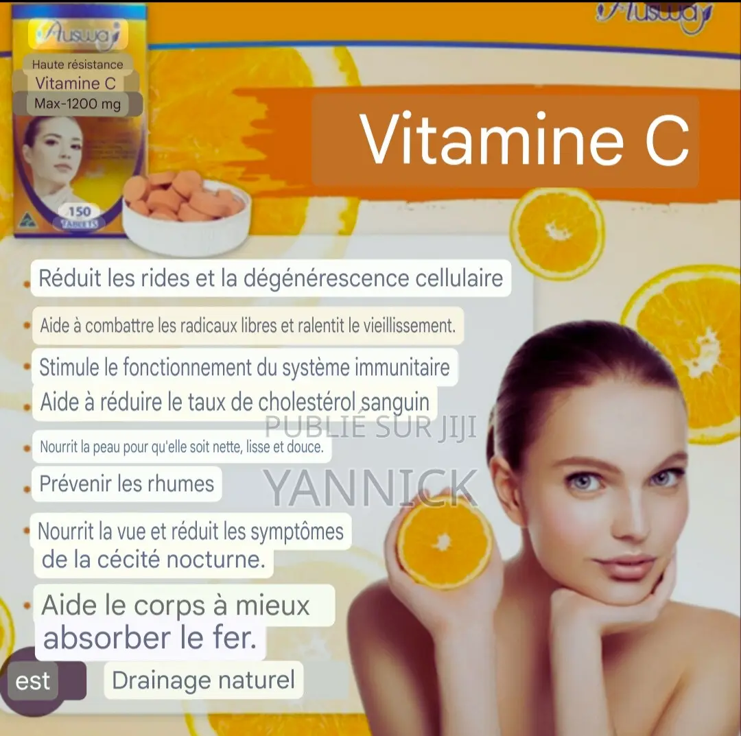 Vitamine C, Patar 1000 Capsules Éclaircissantes Dans La Boît