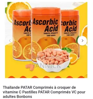 Vitamine C, Patar 1000 Capsules Éclaircissantes Dans La Boît