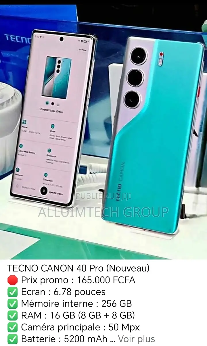 New Tecno Camon 40 256 GB Noir